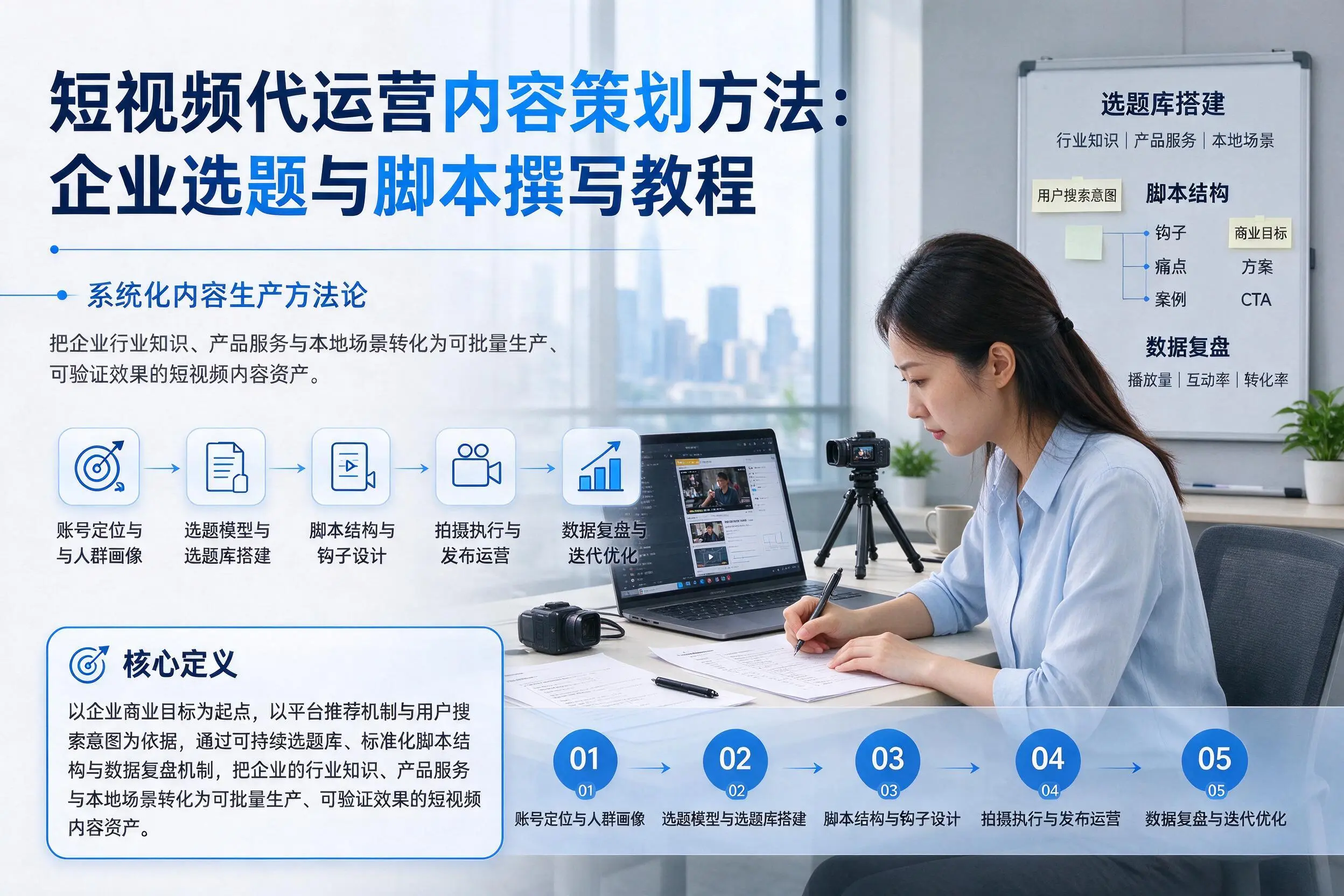 短视频代运营内容策划方法：台州企业选题与脚本撰写教程