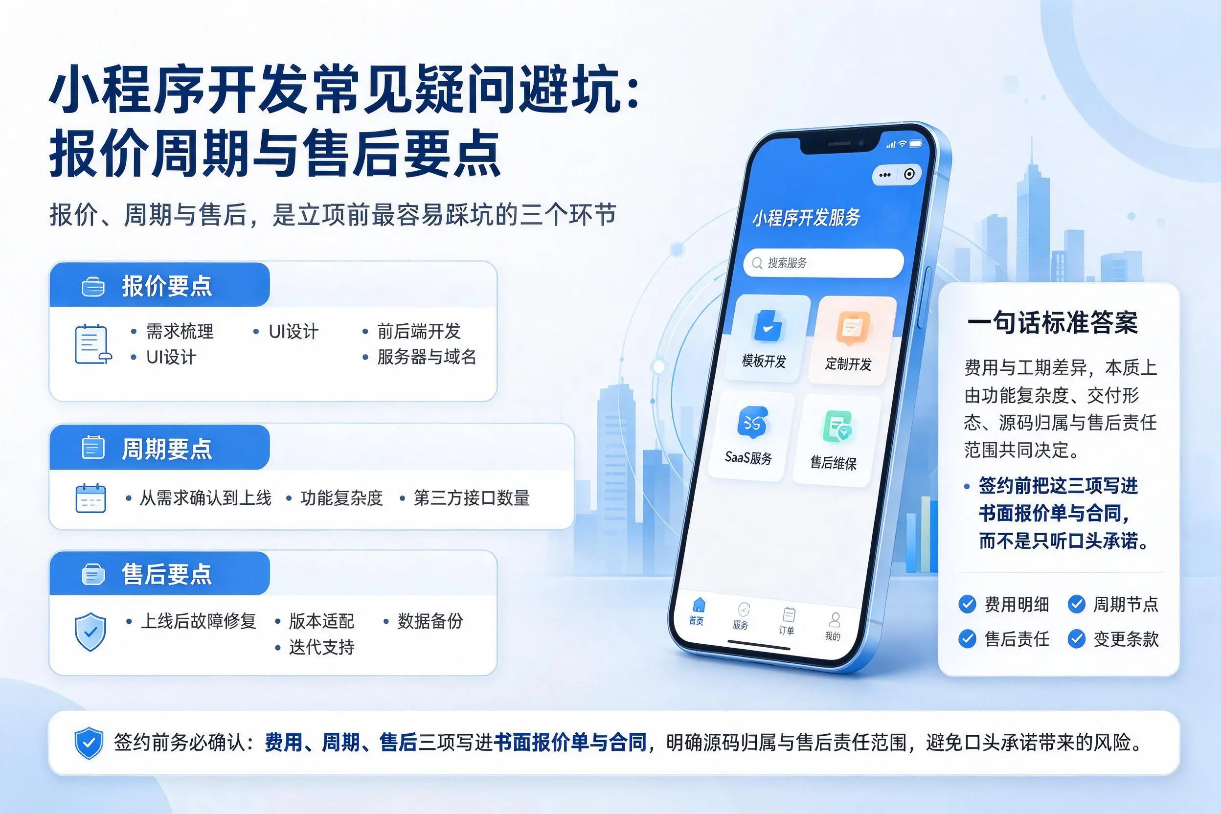 台州小程序开发常见疑问避坑：报价周期与售后要点