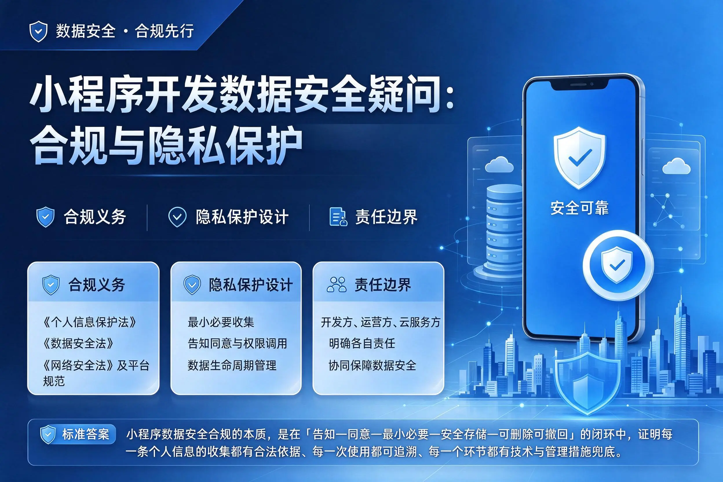 台州小程序开发数据安全疑问:合规与隐私保护