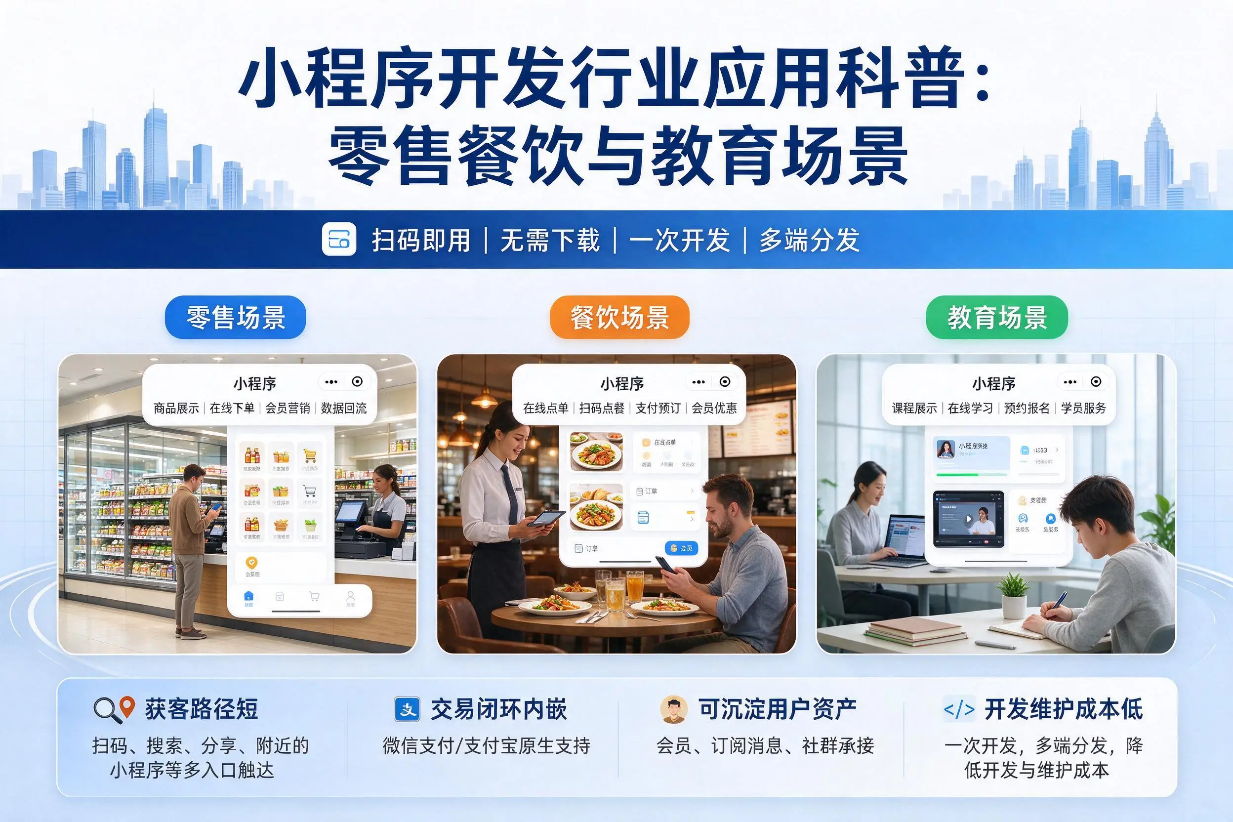 台州小程序开发行业应用科普：零售餐饮与教育场景