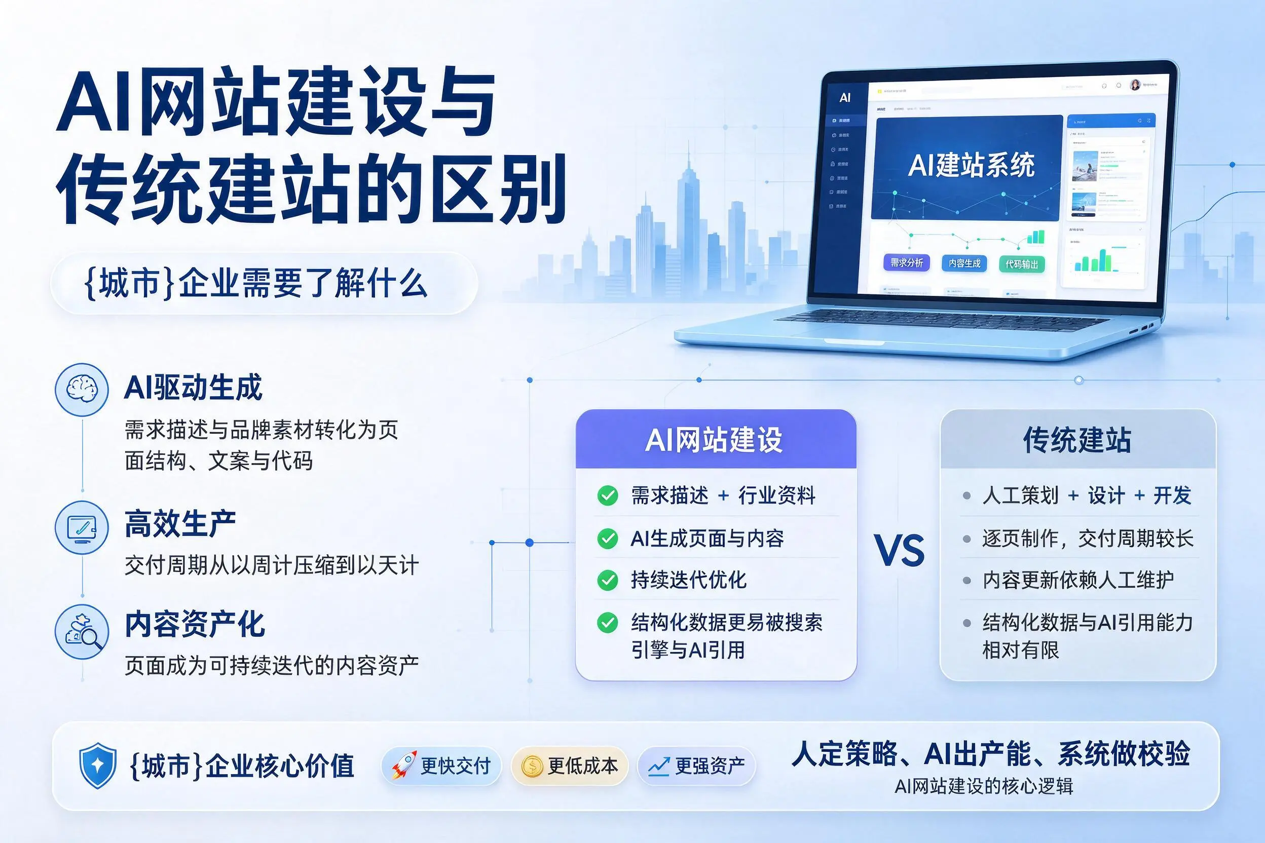 AI网站建设与传统建站的区别，台州企业需要了解什么