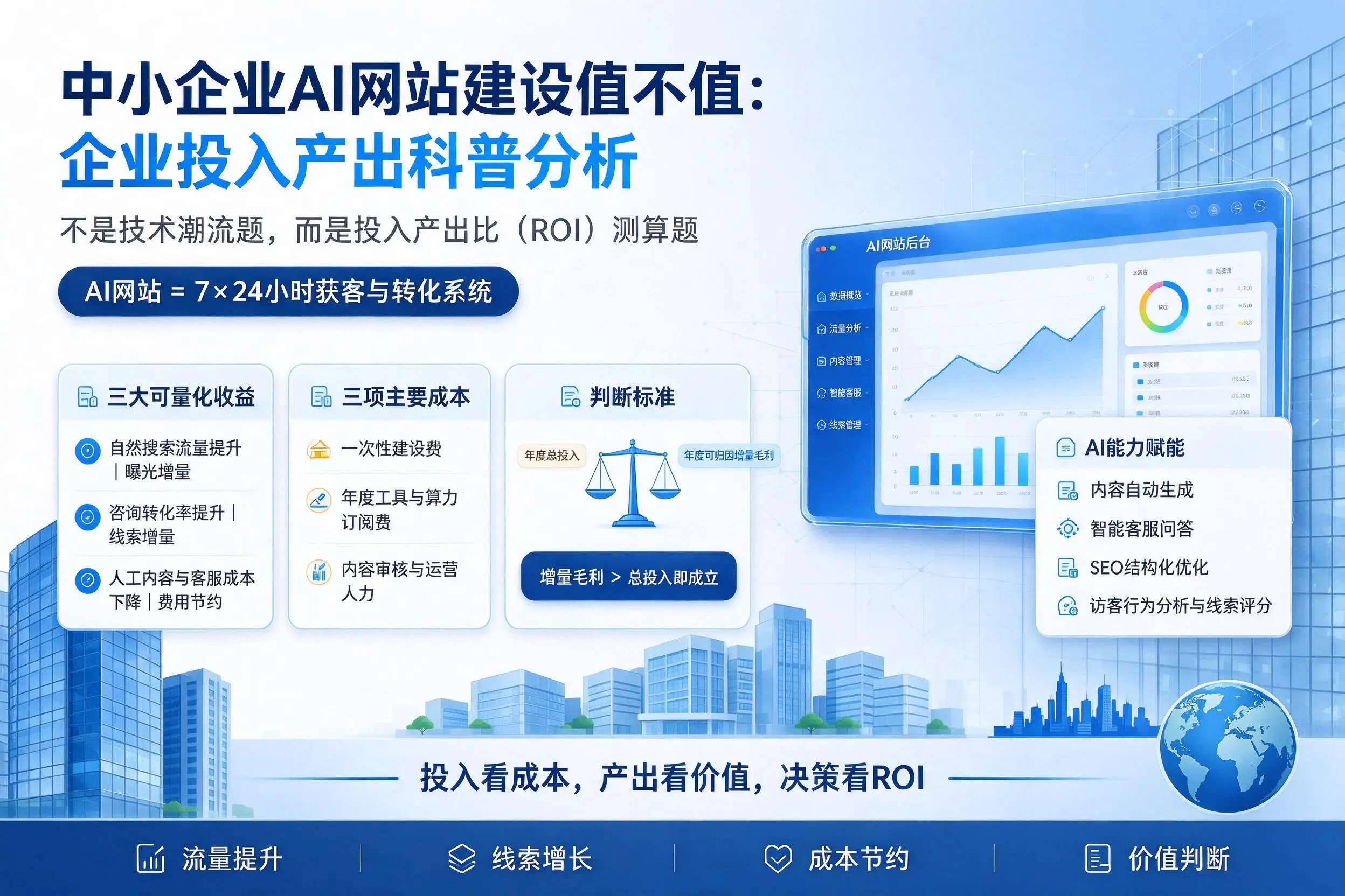 中小企业AI网站建设值不值：台州企业投入产出科普分析