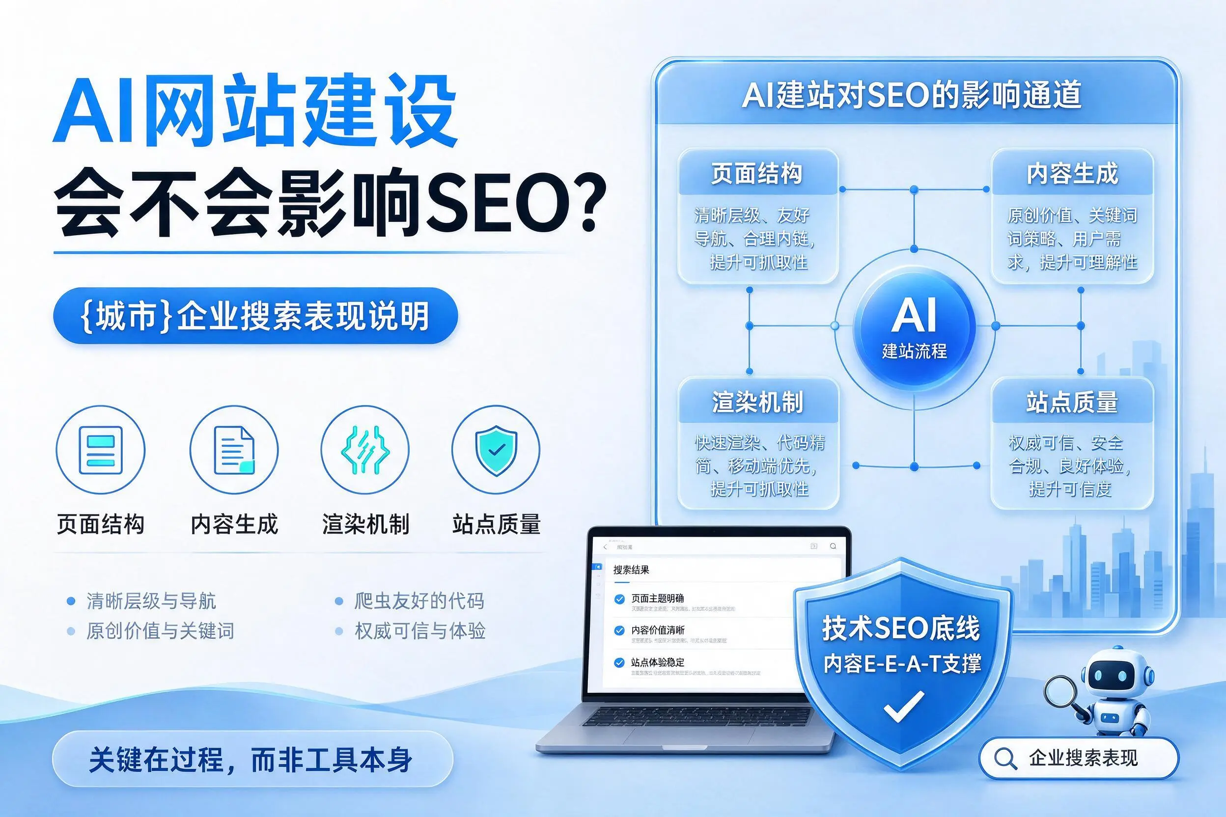 AI网站建设会不会影响SEO?台州企业搜索表现说明