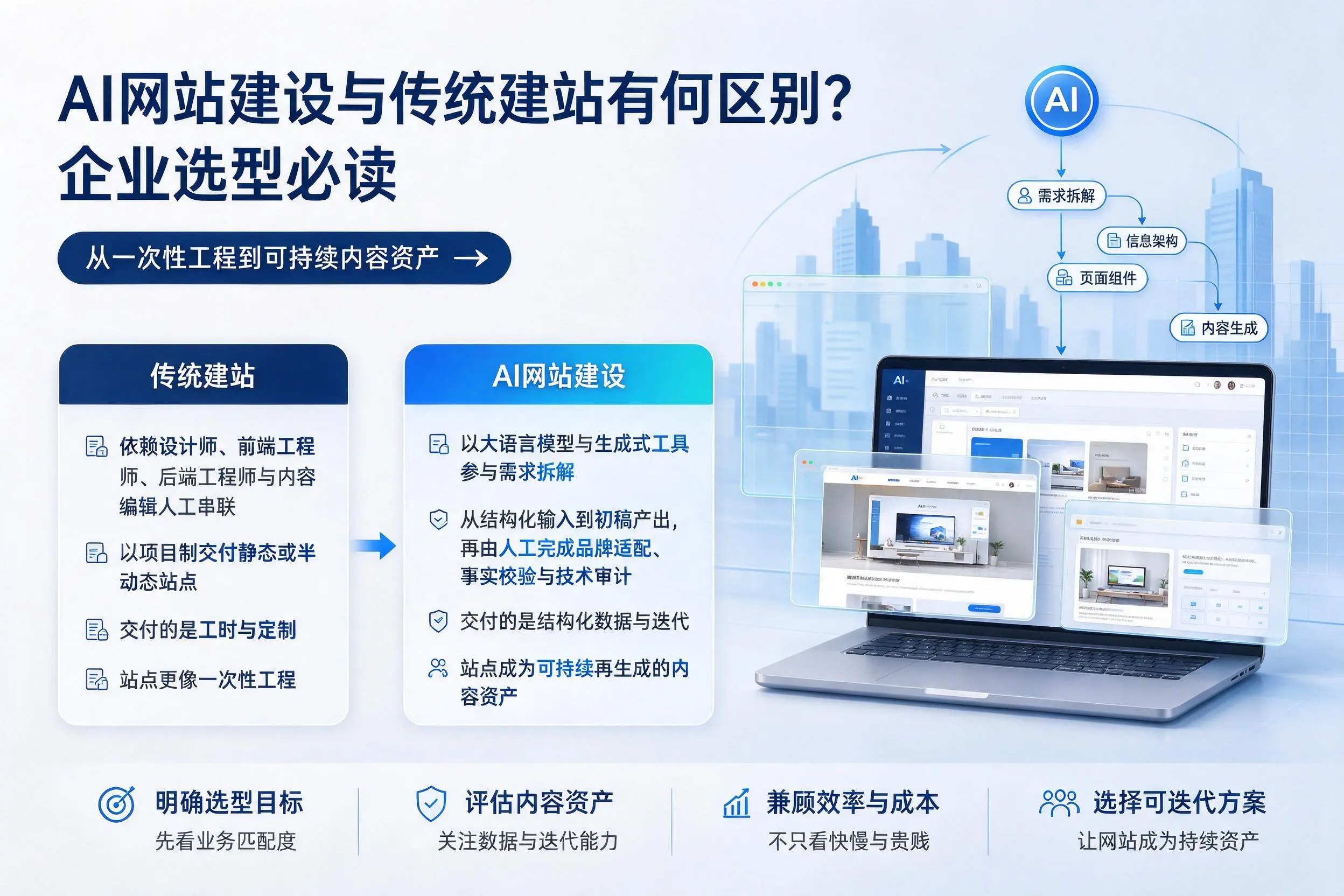 AI网站建设与传统建站有何区别？台州企业选型必读