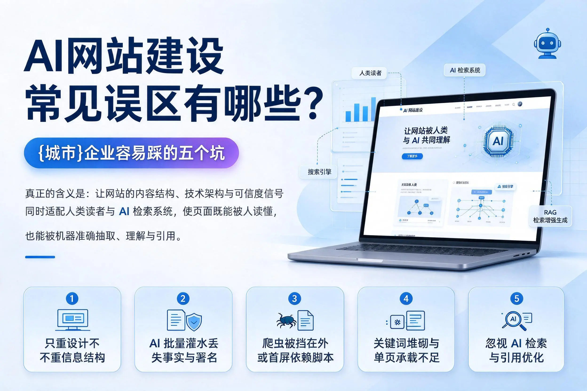 AI网站建设常见误区有哪些?台州企业容易踩的五个坑