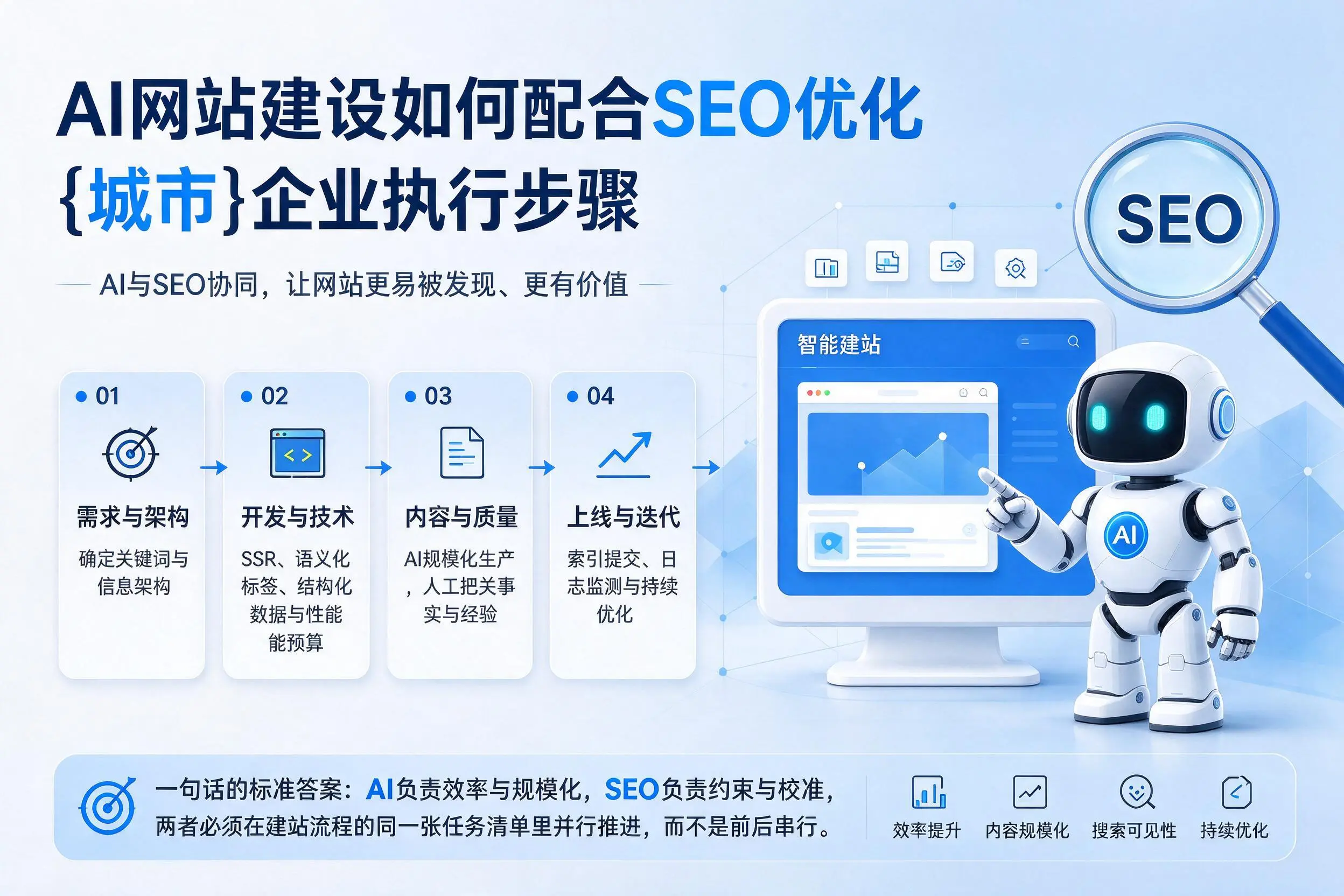 AI网站建设如何配合SEO优化,台州企业执行步骤