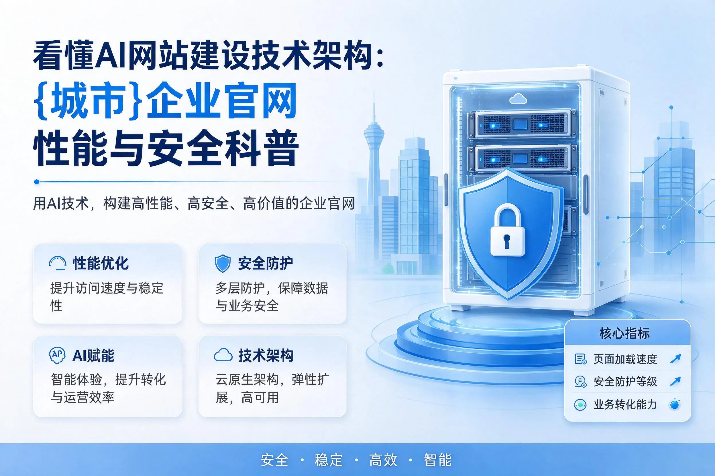 看懂AI网站建设技术架构：台州企业官网性能与安全科普