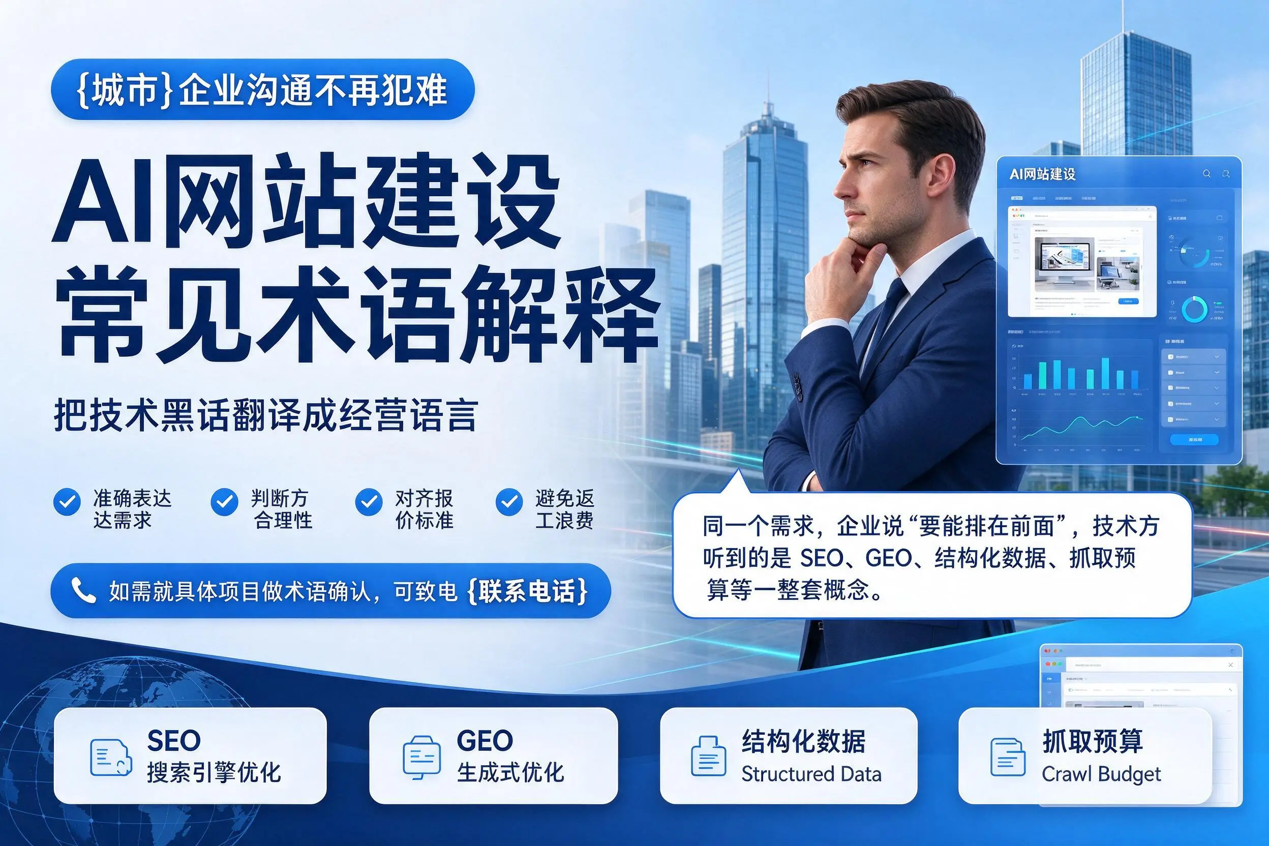 AI网站建设常见术语解释,台州企业沟通不再犯难
