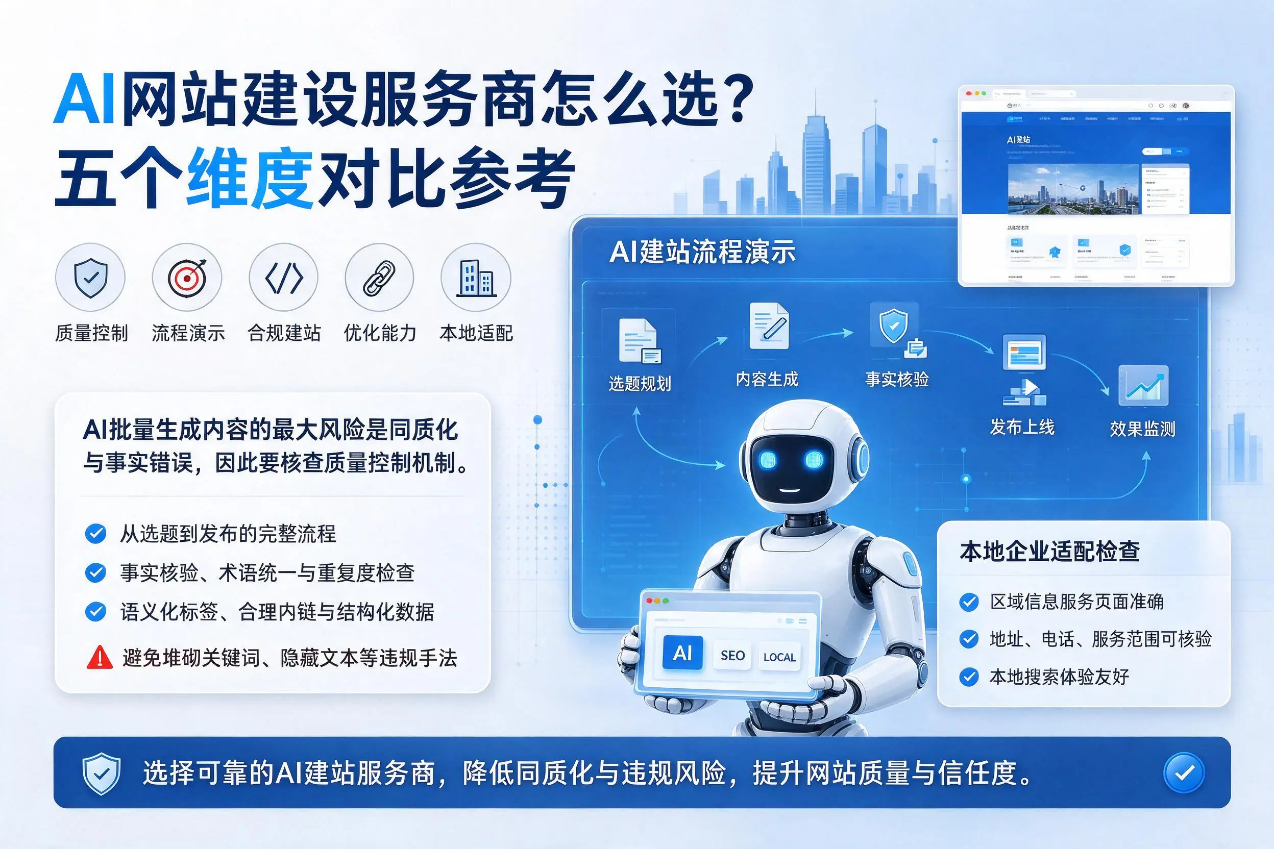 台州AI网站建设服务商怎么选?五个维度对比参考