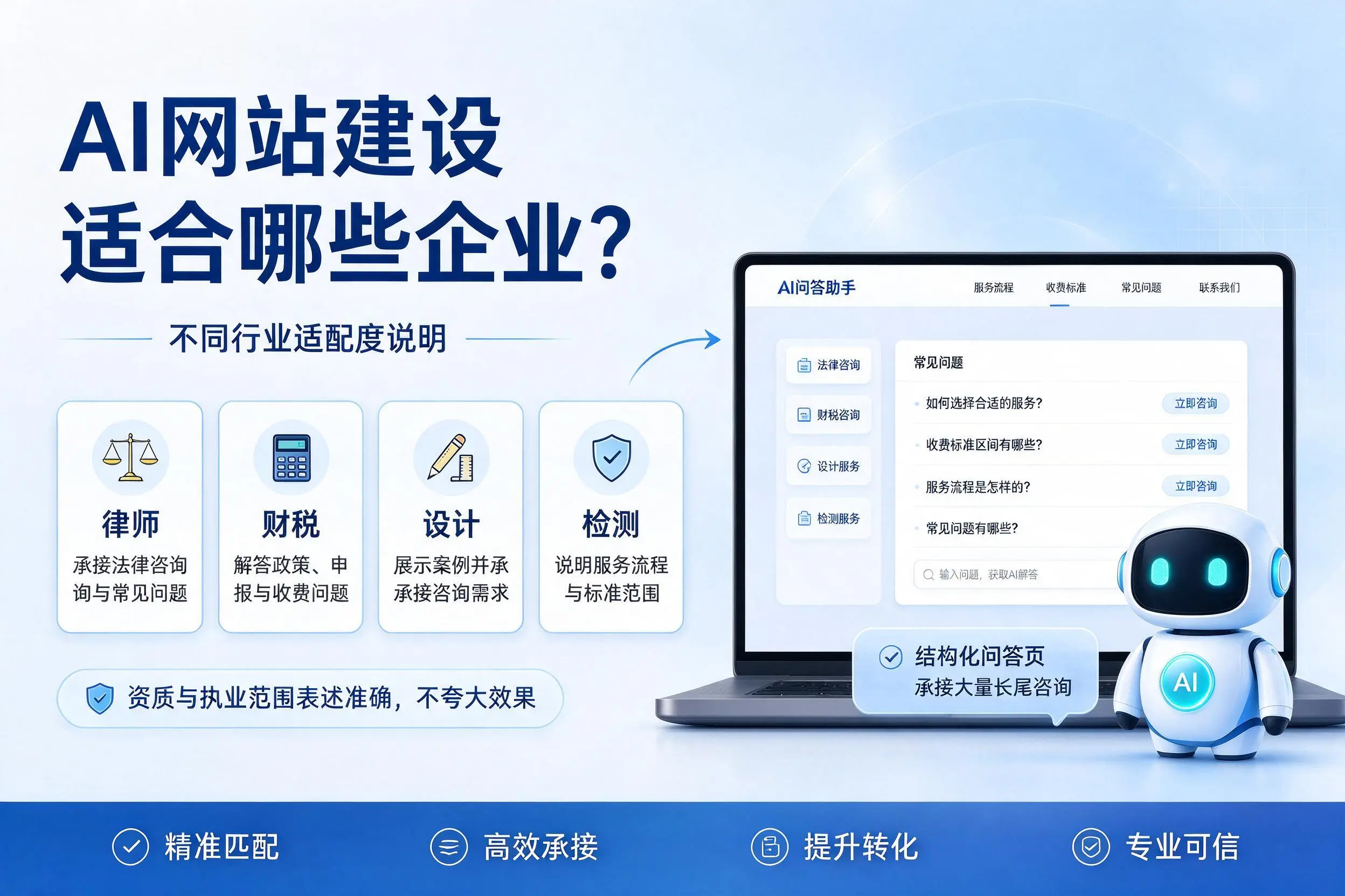 AI网站建设适合哪些企业？台州不同行业适配度说明