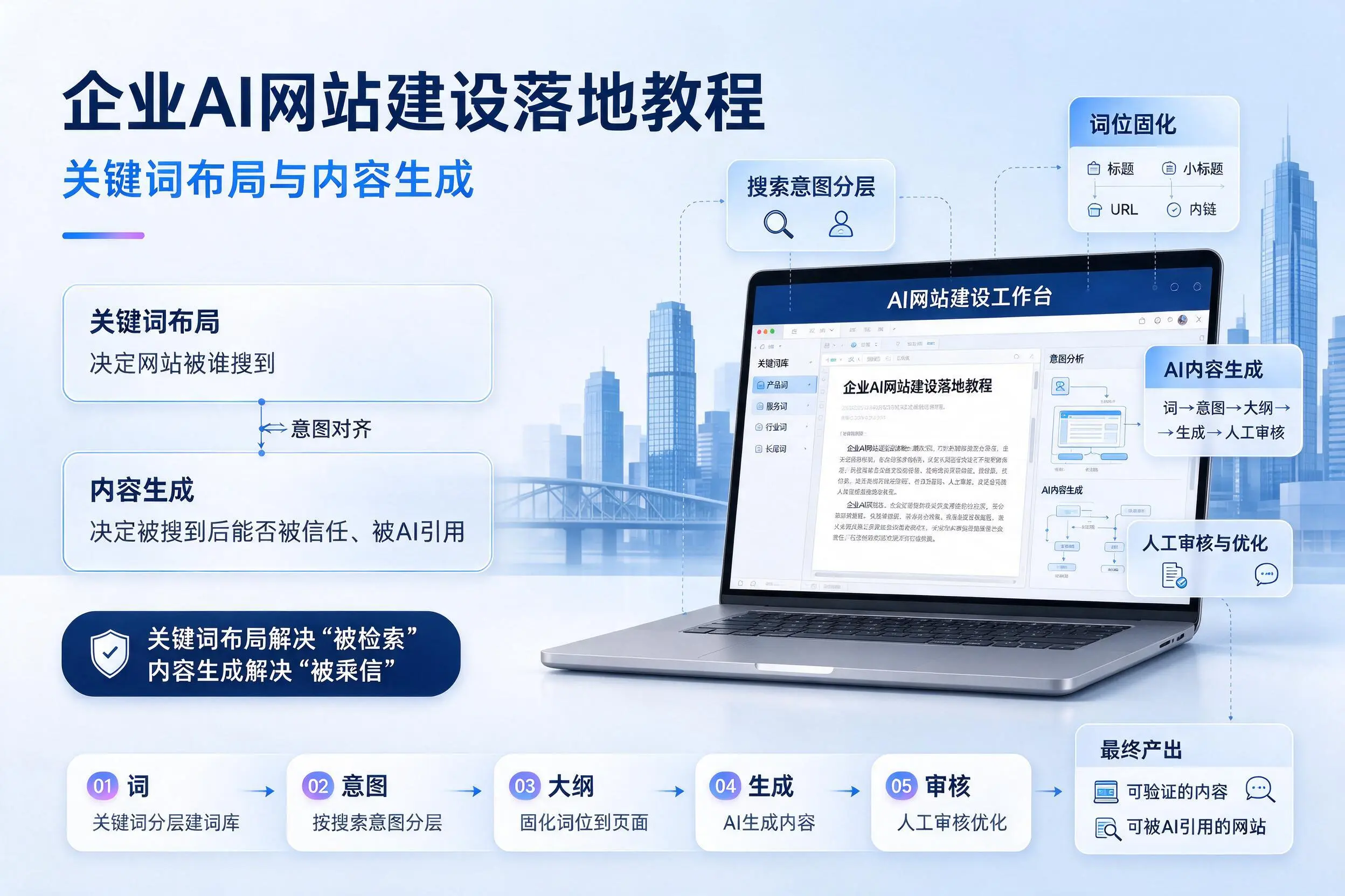 台州企业AI网站建设落地教程:关键词布局与内容生成