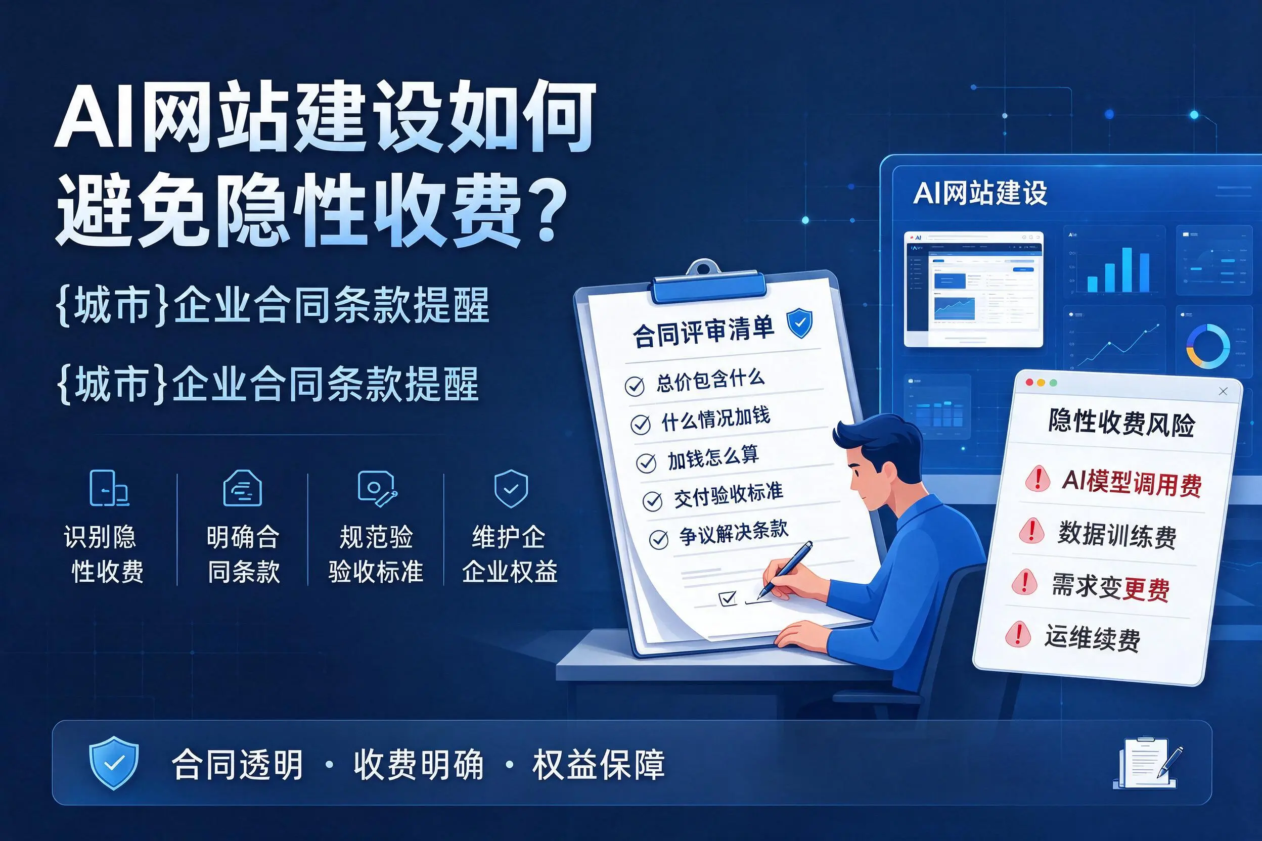 AI网站建设如何避免隐性收费？台州企业合同条款提醒