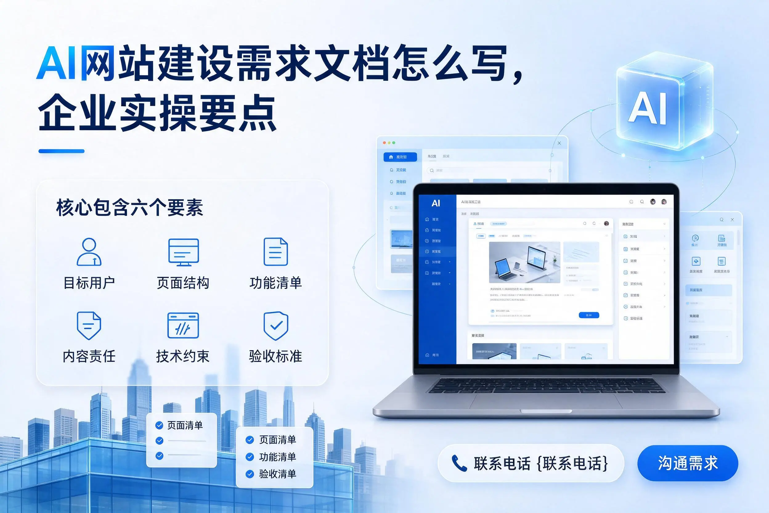 AI网站建设需求文档怎么写，台州企业实操要点