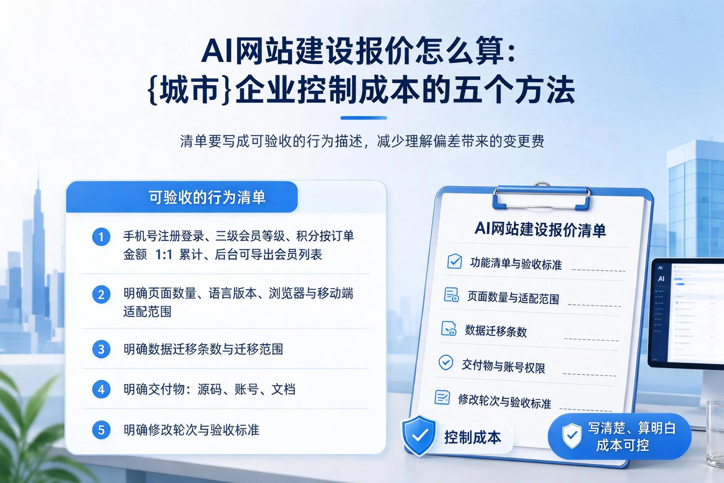 AI网站建设报价怎么算：台州企业控制成本的五个方法